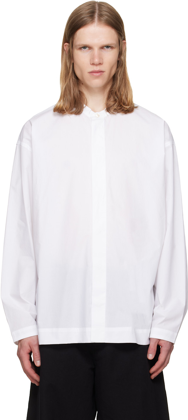 Studio Nicholson: White Karst Shirt | SSENSE