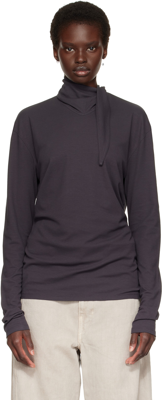 lemaire-gray-long-sleeve-scarf