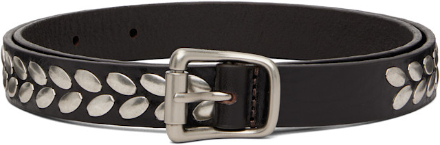 LEMAIRE: Brown Almond Stud 20 MM Belt | SSENSE