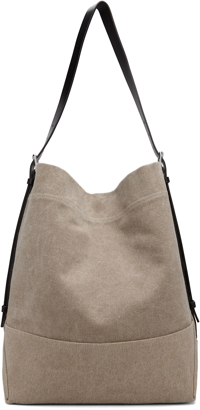 LEMAIRE: Beige Belted Tote | SSENSE