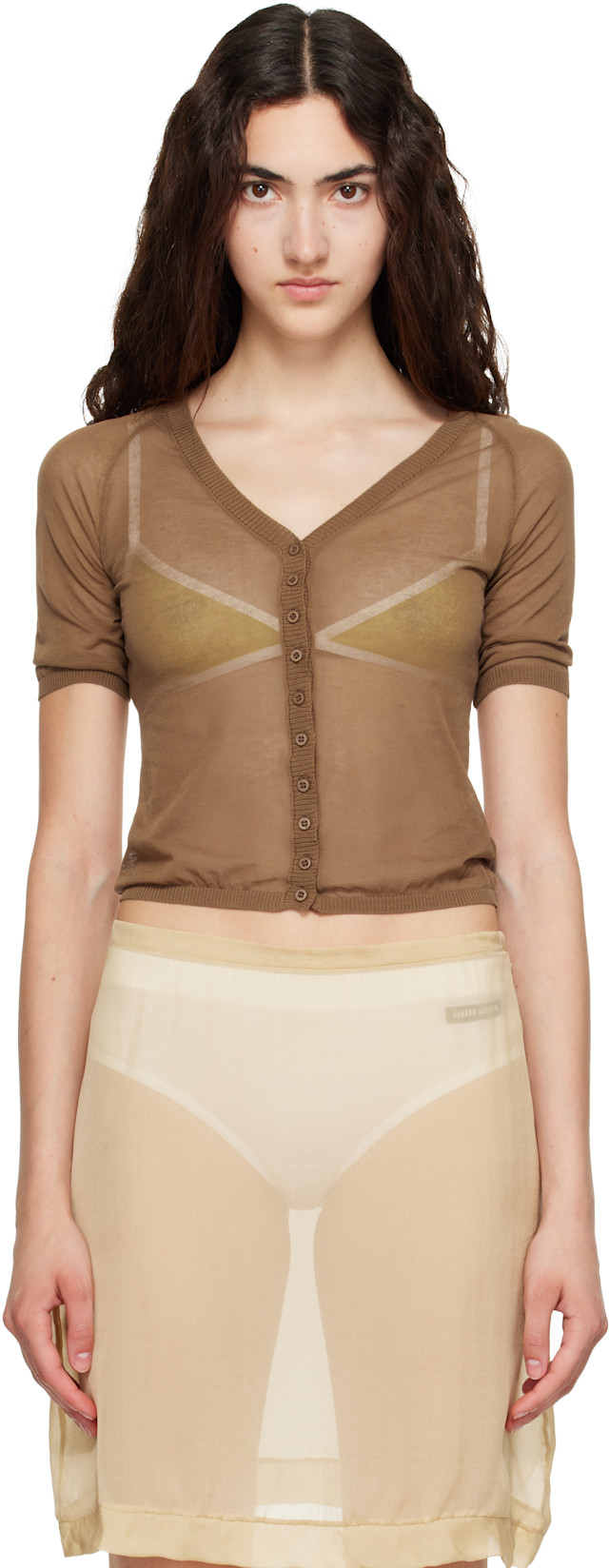 Paloma Wool: Brown Nice Cardigan | SSENSE