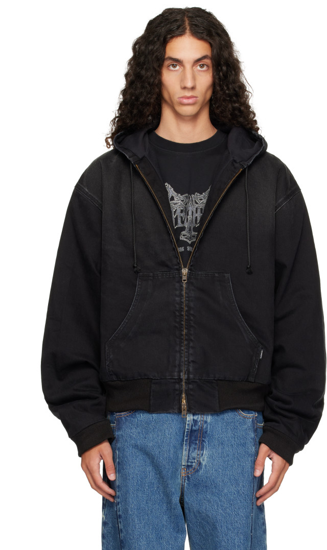 VETEMENTS: ブラック Workwear デニム ボンバージャケット | SSENSE 日本