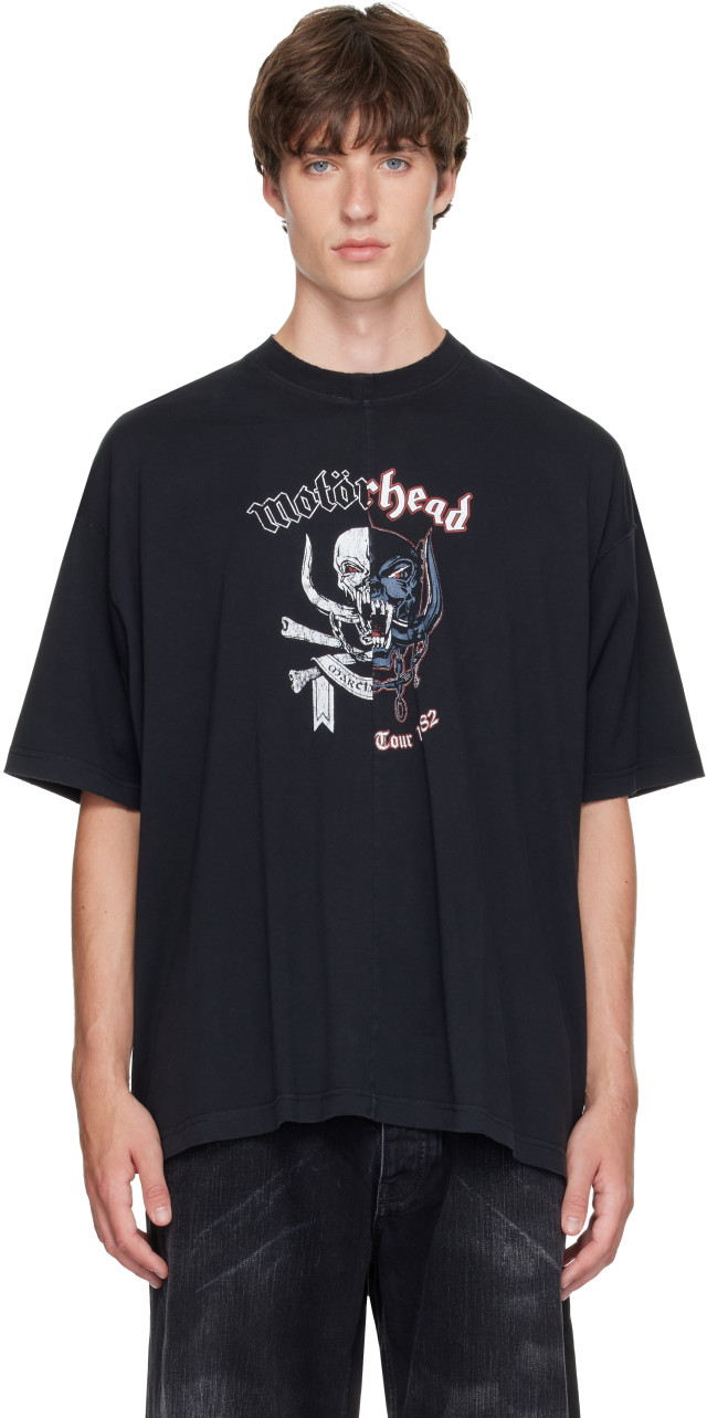 VETEMENTS: ブラック Motörheadエディション Tシャツ | SSENSE 日本