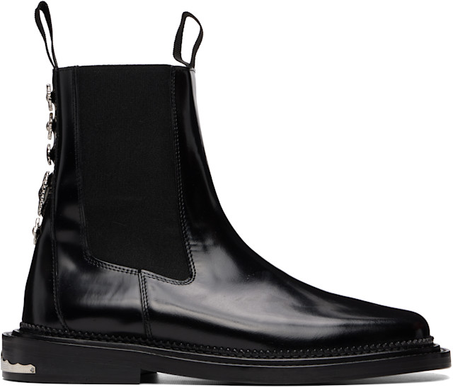Toga Virilis: Black Leather Chelsea Boots | SSENSE