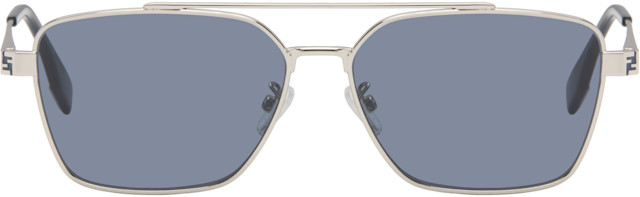FENDIシルバー メタルフレーム サングラス Fendi: Silver 'Fendi Sky' Sunglasses | SSENSE