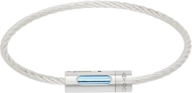 le gramme: Tricolor Perforated Cable 'le 9g' Bracelet | SSENSE
