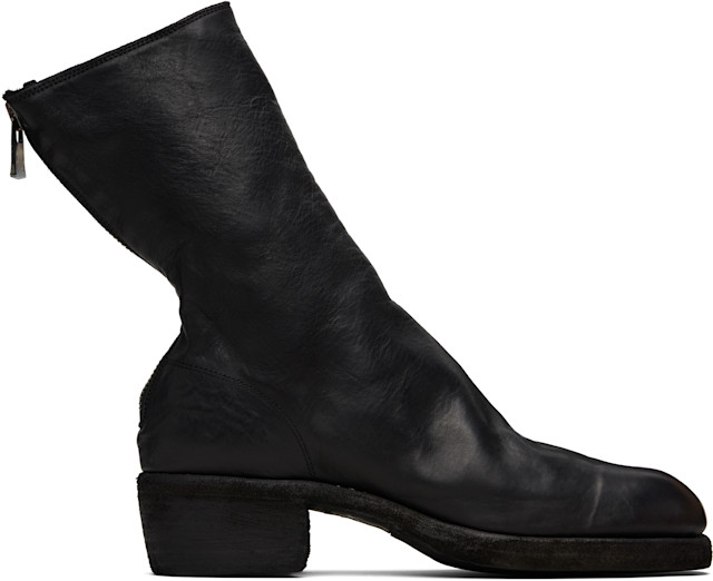 Guidi: Black Back Zip Boots | SSENSE