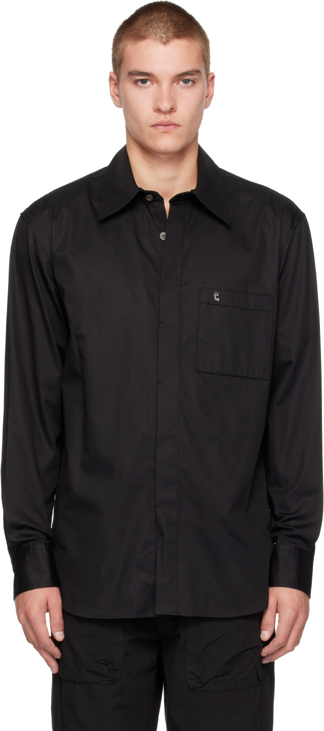 WOOYOUNGMI: Black Regular Shirt | SSENSE