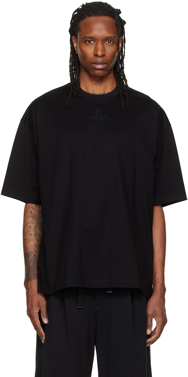 WOOYOUNGMI: Black Oversized Cotton T-shirt | SSENSE