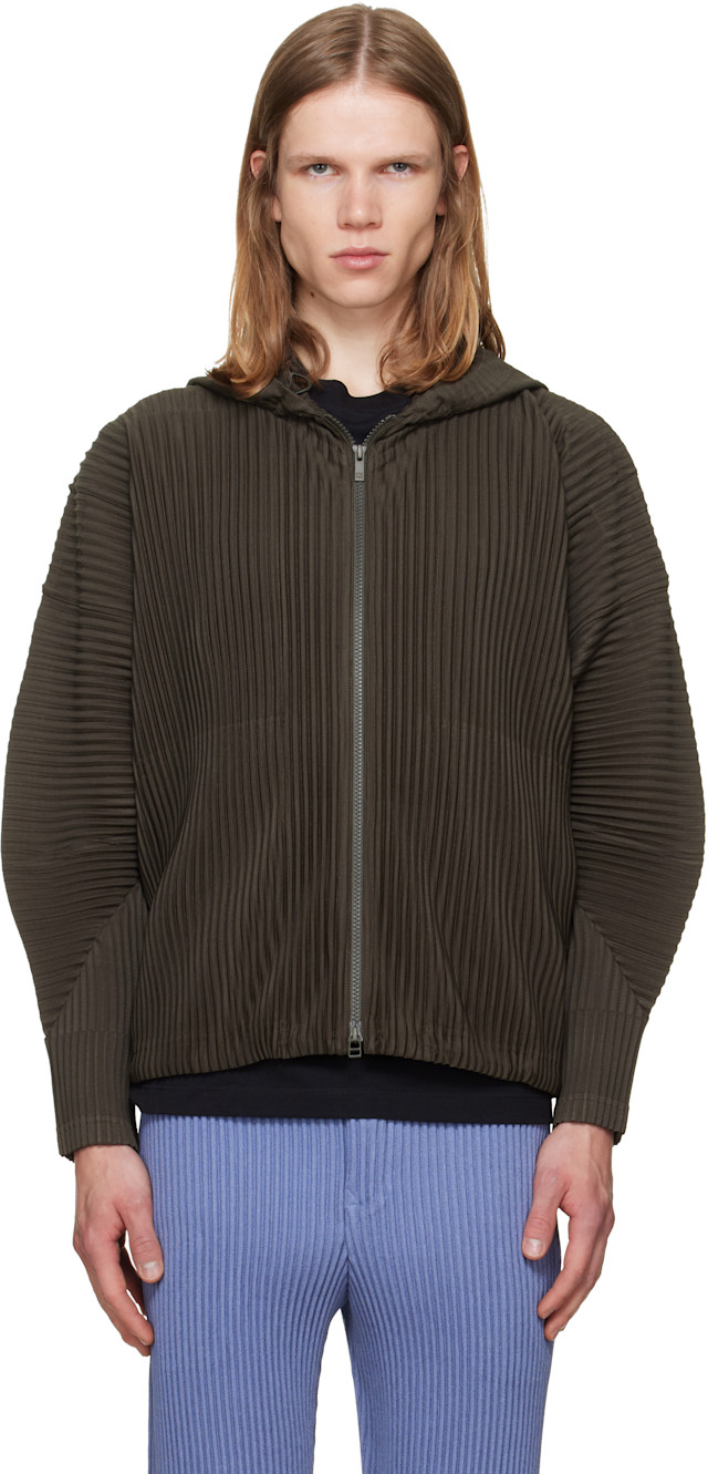 HOMME PLISSÉ ISSEY MIYAKE: Brown Monthly Colors July Hoodie | SSENSE
