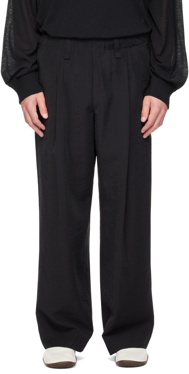 HOMME PLISSÉ ISSEY MIYAKE: Black Opacity Trousers | SSENSE