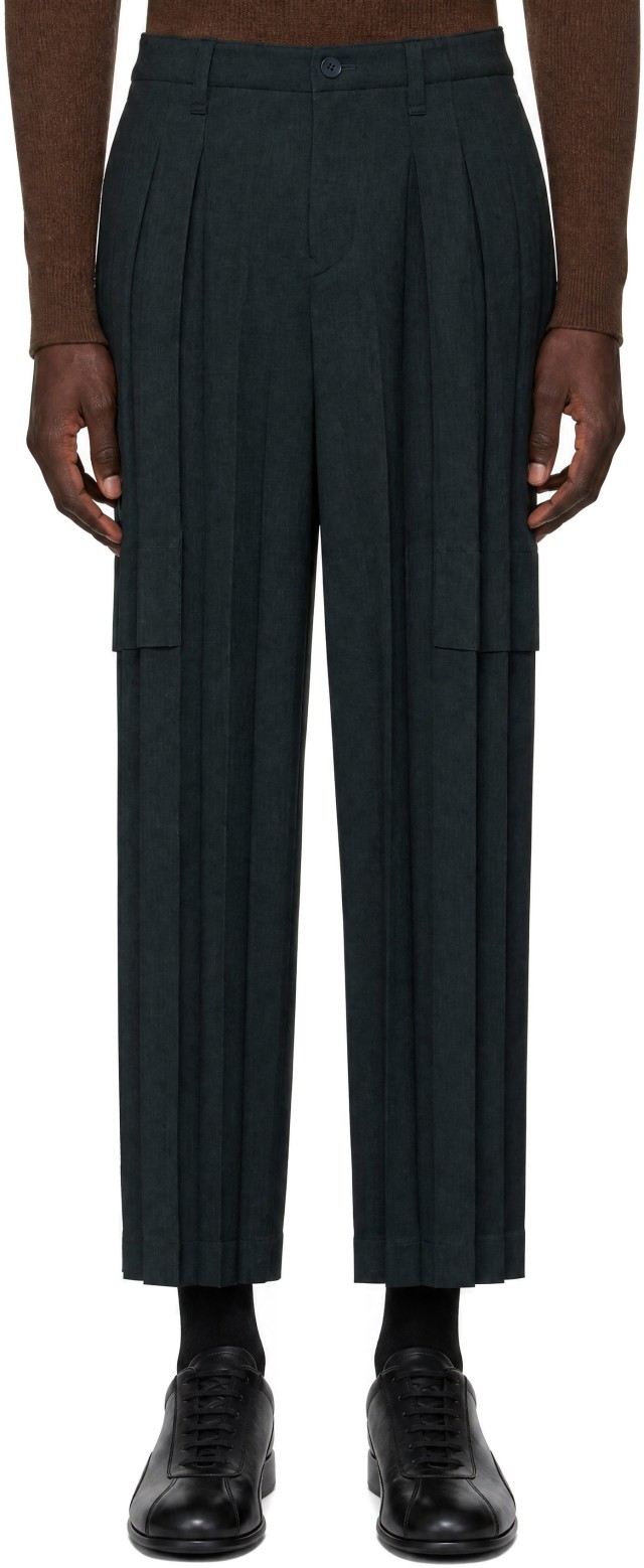 HOMME PLISSÉ ISSEY MIYAKE: Green September Edge Trousers | SSENSE