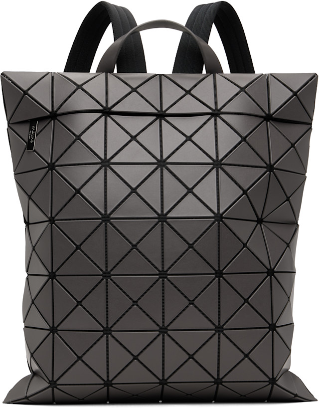 BAO BAO ISSEY MIYAKE: Gray Flat Pack Backpack | SSENSE