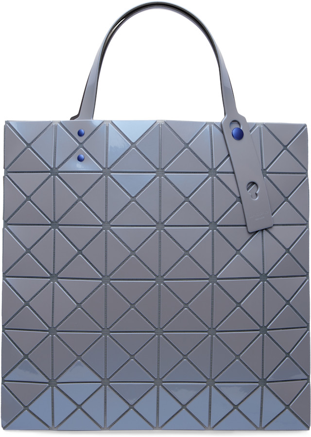 BAO BAO LUCENT ONE-TONE ブルーグレー BAO BAO ISSEY MIYAKE: Blue Lucent One-Tone Tote | SSENSE