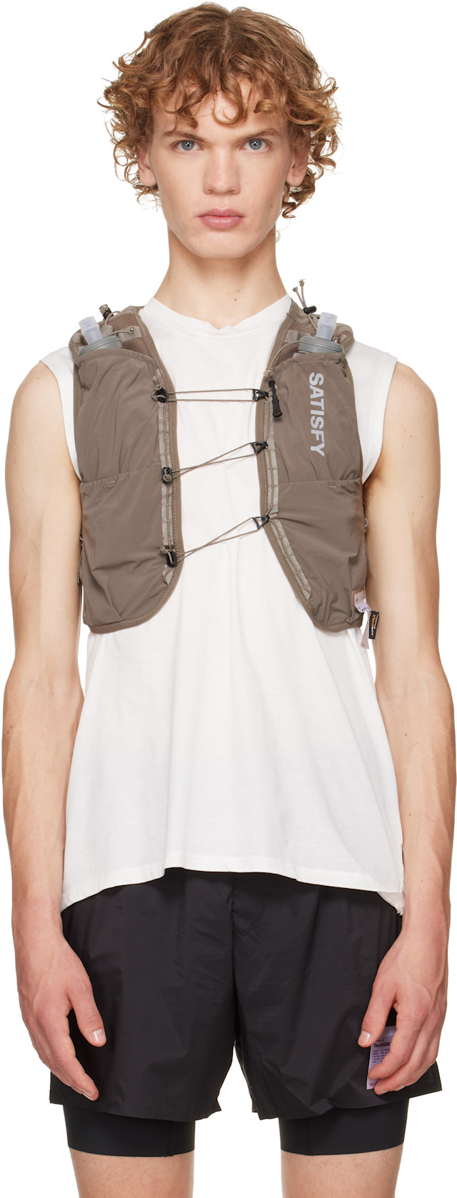 ウォーキング・ランニングウェア SATISFY Justice Cordura Hydration Vest satisfy-taupe-justice-cordura-
