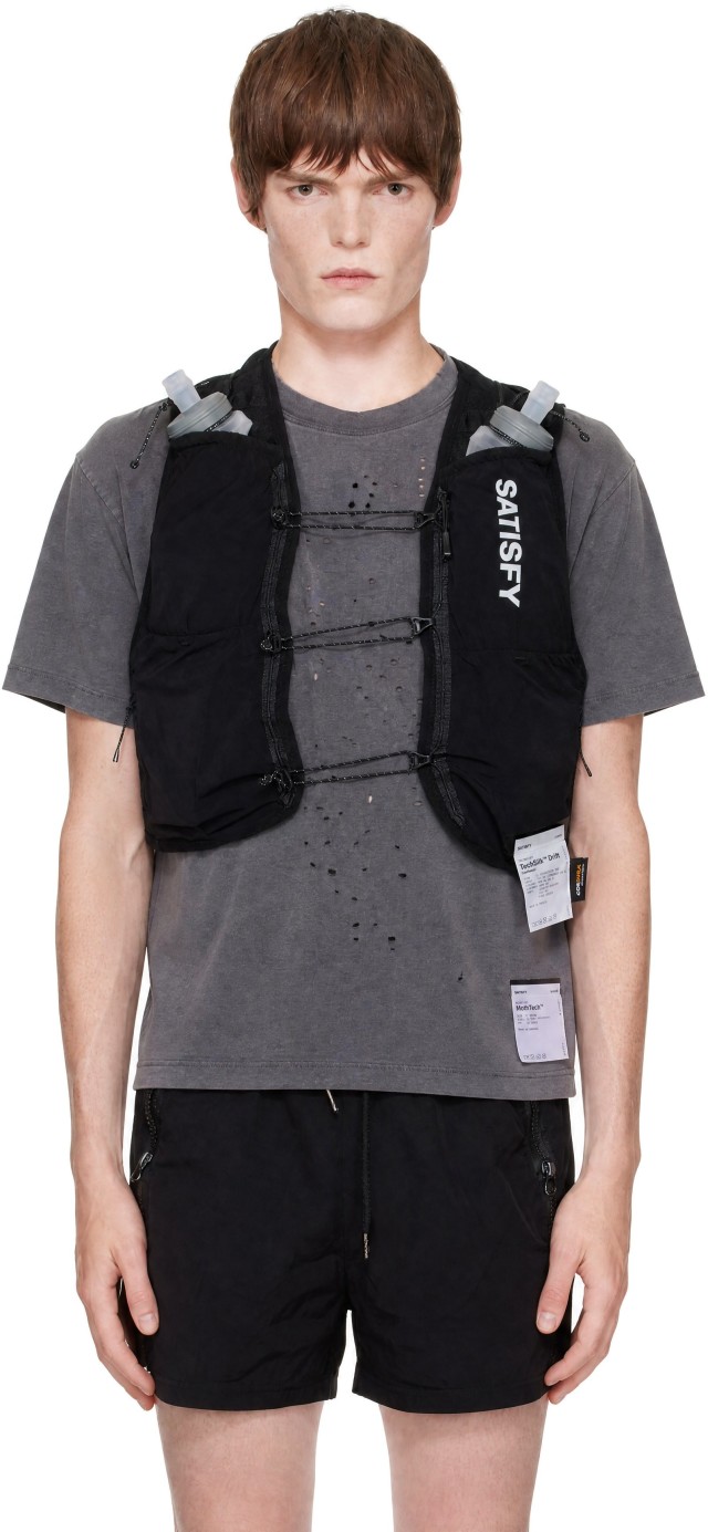 Satisfy: Black TechSilk Drift Cordura 5L Hydration Vest | SSENSE