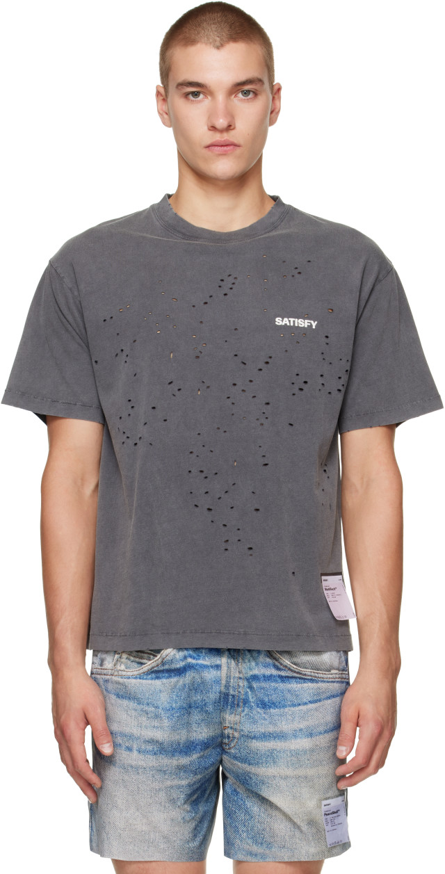 Satisfy: Gray MothTech T-shirt | SSENSE