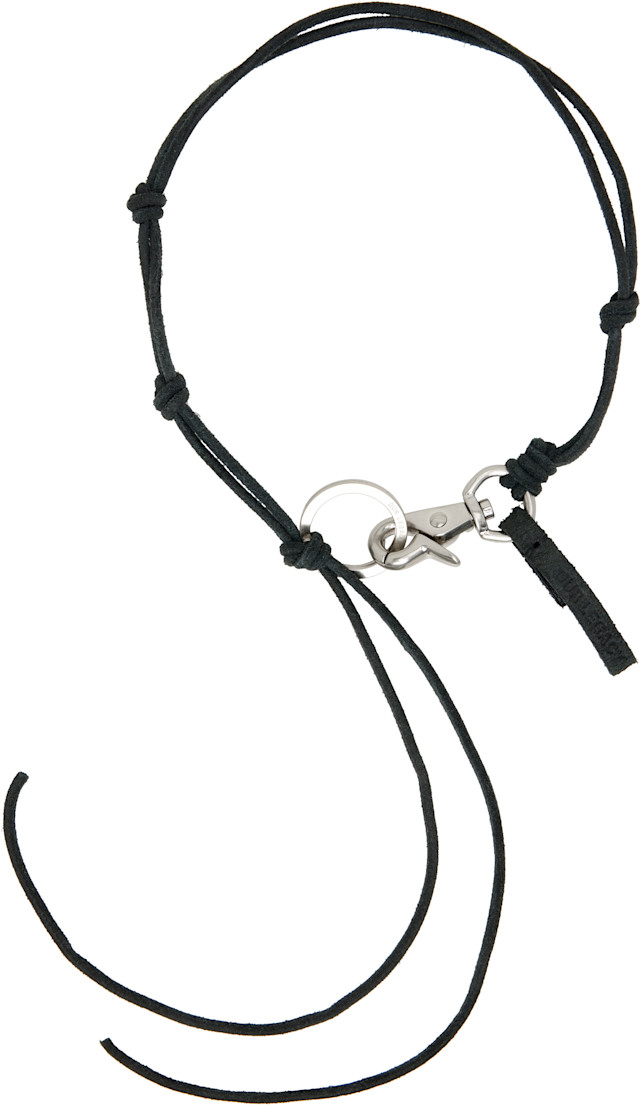OUR LEGACY LADON BLACK LEATHER ネックレス OUR LEGACY: Ladon Necklace | SSENSE