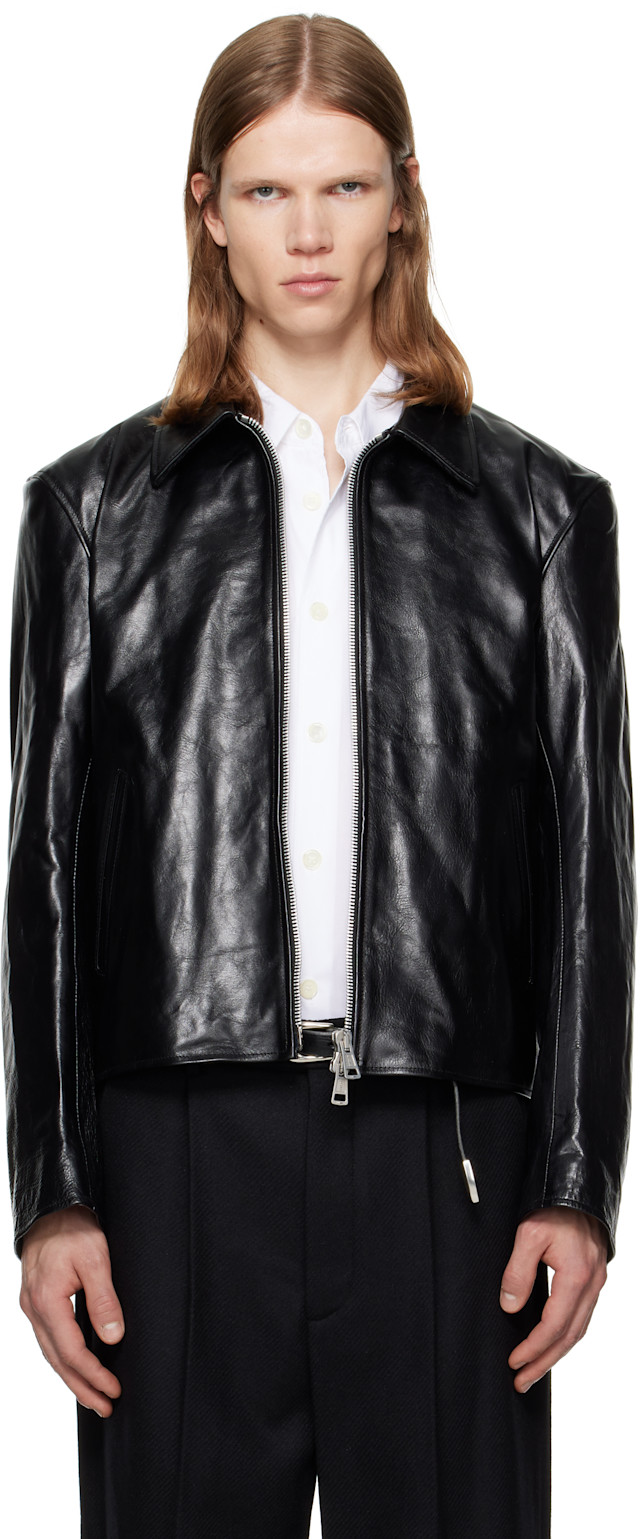 OUR LEGACY: Black Mini Leather Jacket | SSENSE