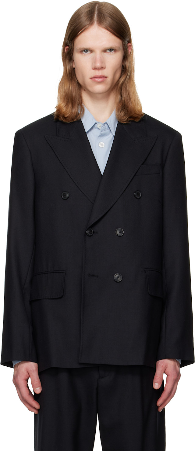 OUR LEGACY: Black Unconstructed DB Blazer | SSENSE