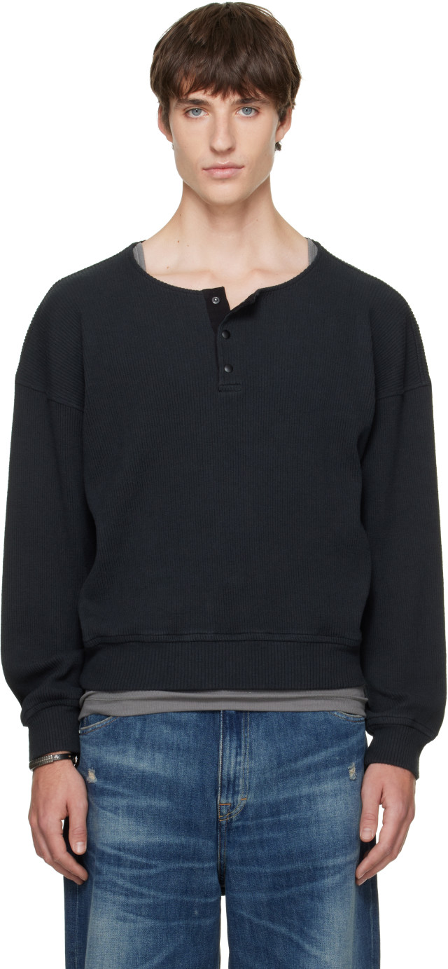 OUR LEGACY: Black Ballon Henley | SSENSE