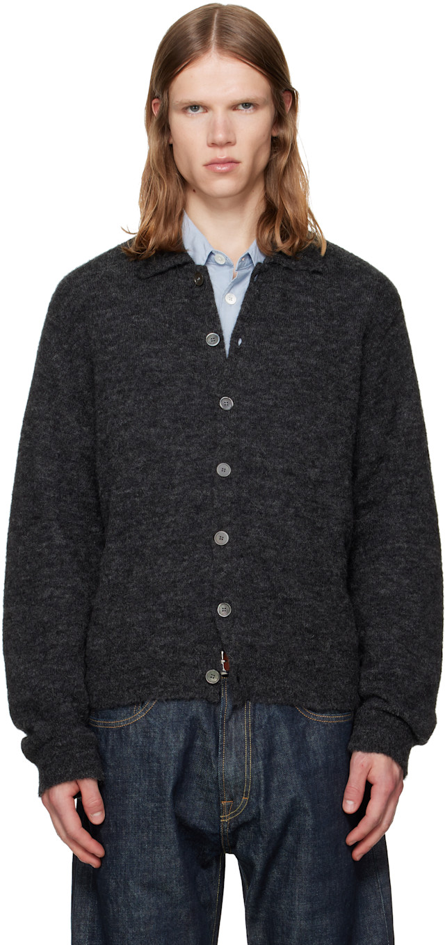 OUR LEGACY: Black Evening Polo Cardigan | SSENSE
