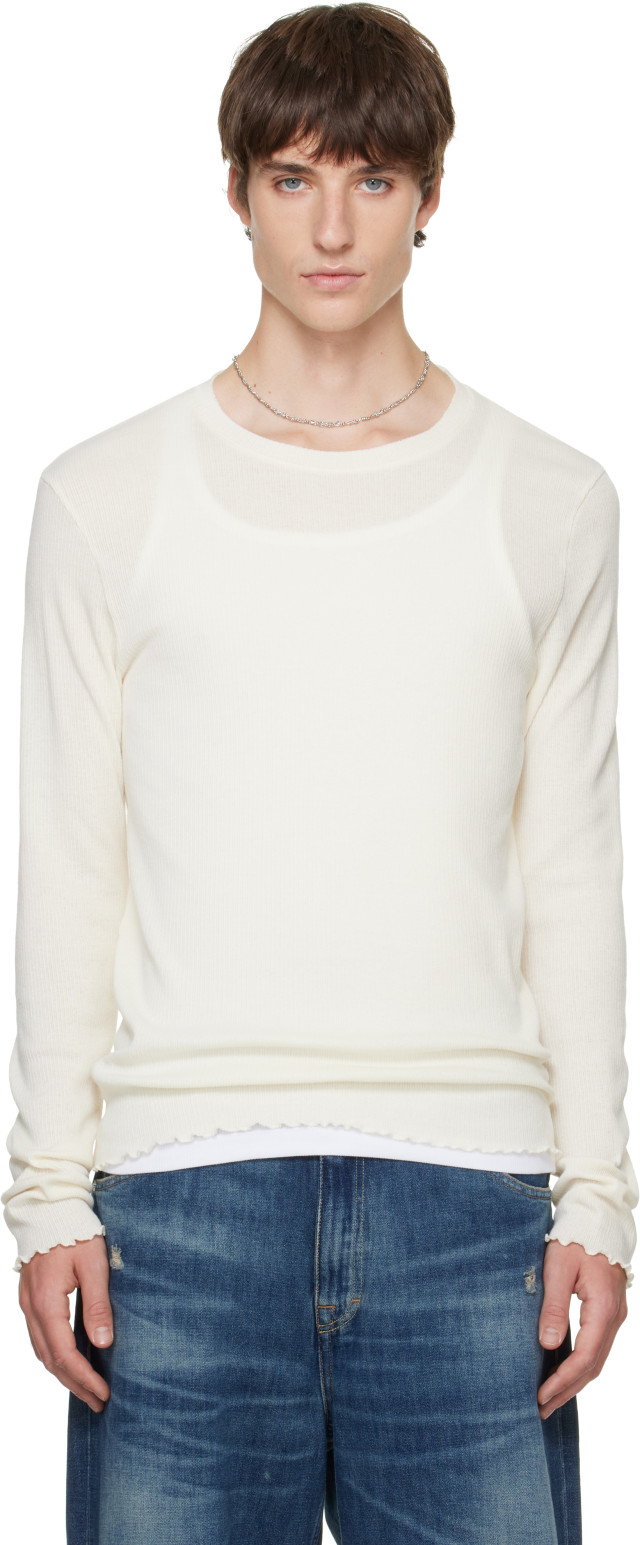 OUR LEGACY: Off-White Elongated Longsleeve T-shirt | SSENSE