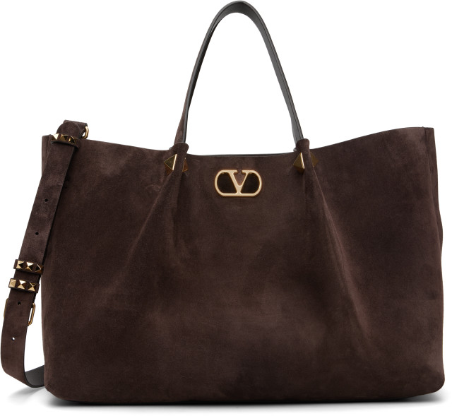 Valentino Garavani: ブラウン ラージ Shopping ソフト スエード