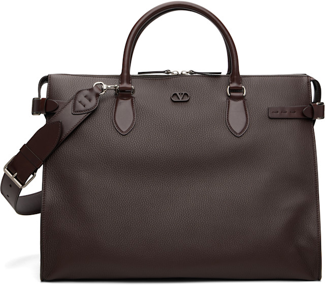 Valentino Garavani: Brown Antibes Duffle Bag | SSENSE