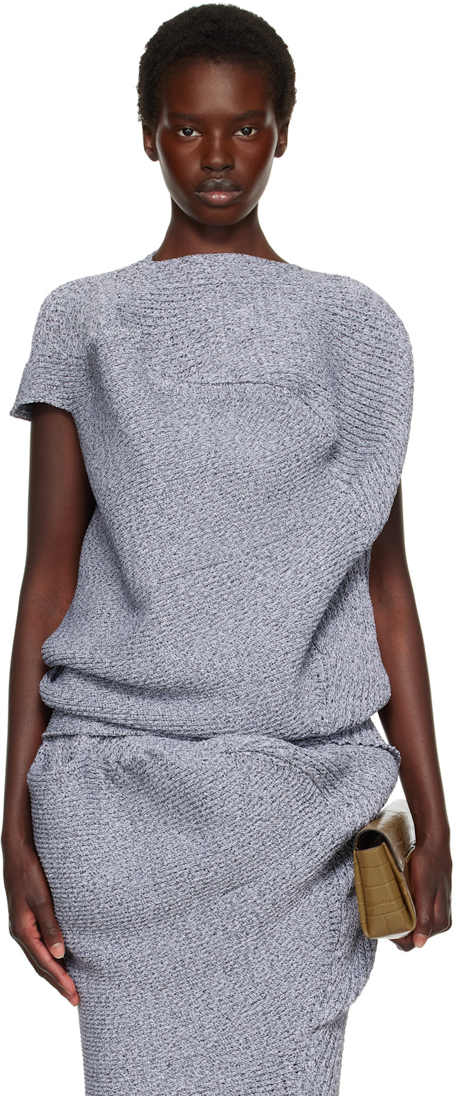 ISSEY MIYAKE: Gray Found Stone Top | SSENSE