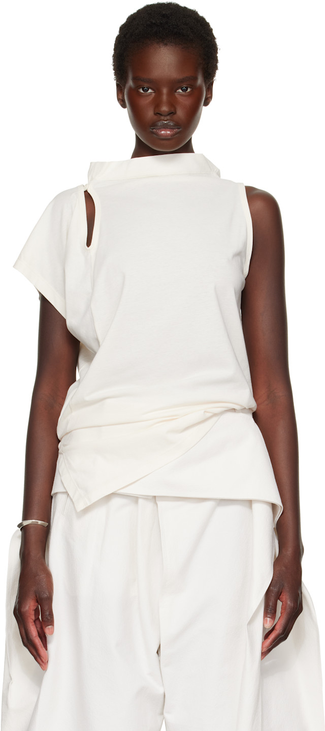 【新品】ISSEY MIYAKE 26AW TUBULAR-T 完売 ISSEY MIYAKE: Off-White Tubular-T Top | SSENSE