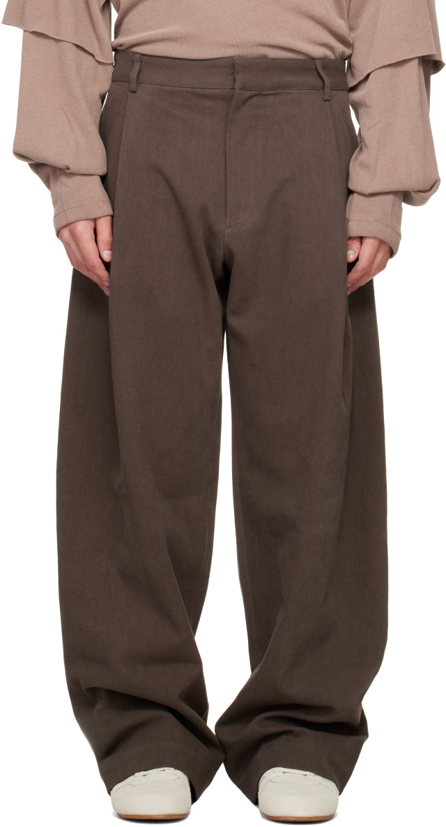 Seventh: Brown Canvas Bermuda Trousers | SSENSE