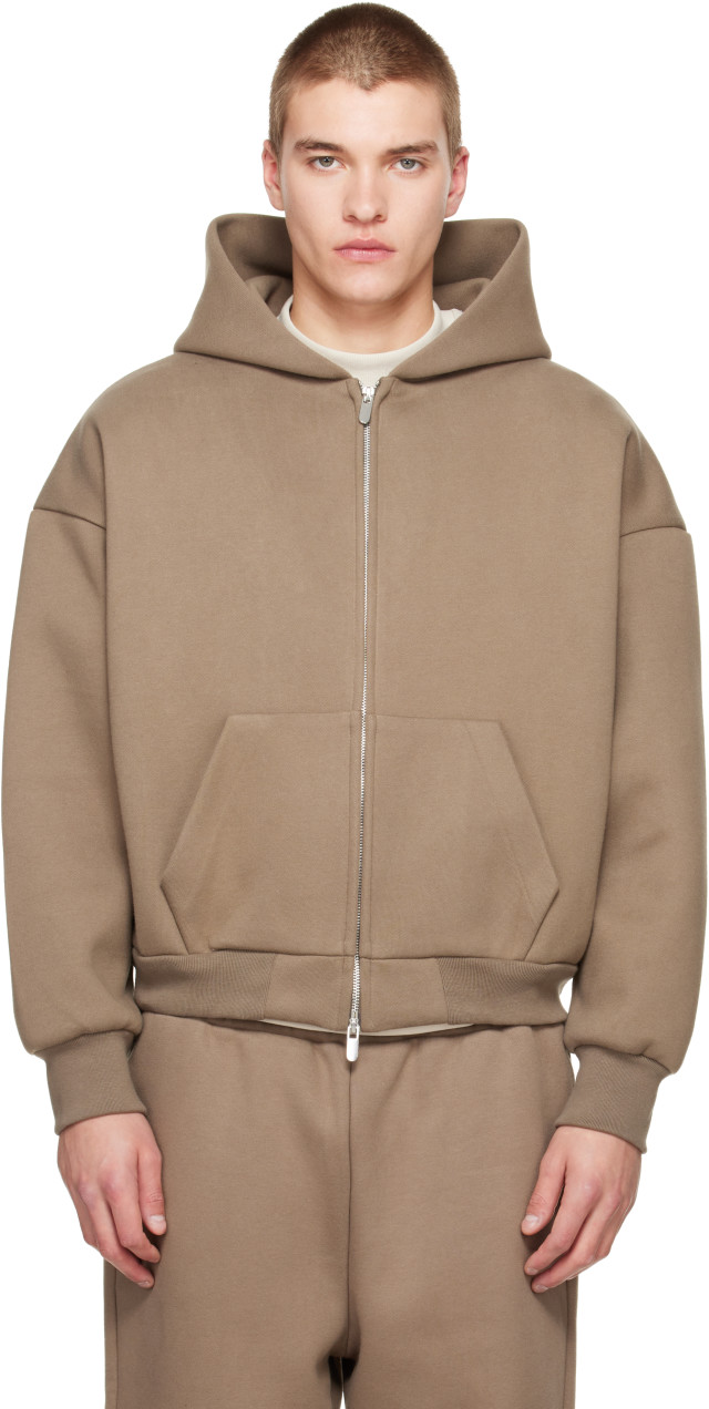Seventh: Taupe V2 Zip Hoodie | SSENSE