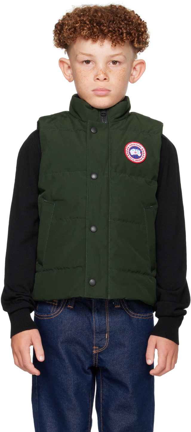 Canada Goose Kids: キッズ｜グリーン Vanier ダウンベスト | SSENSE 日本