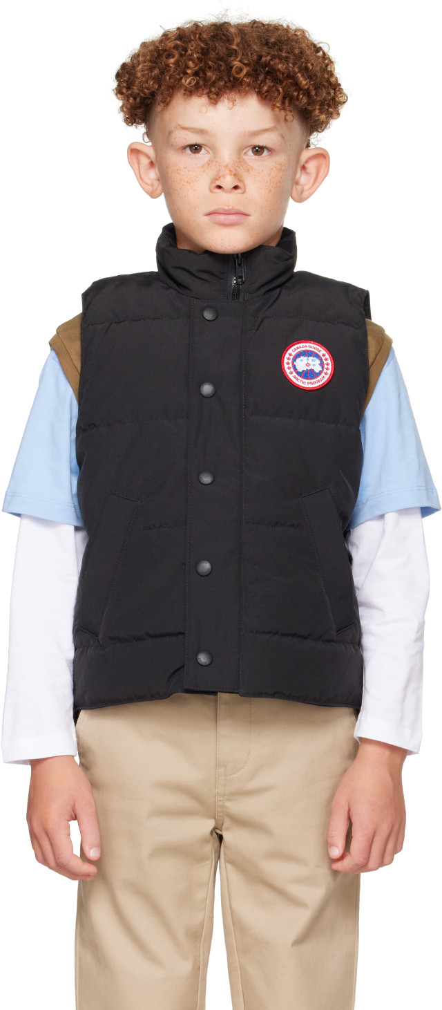 Canada Goose Kids: ジュニア｜ブラック Vanier ダウンベスト | SSENSE