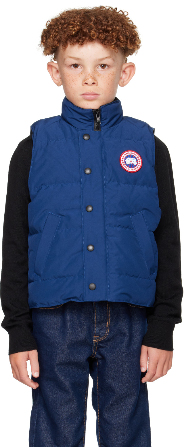 Canada Goose Kids: ジュニア｜ネイビー Vanier ダウンベスト | SSENSE