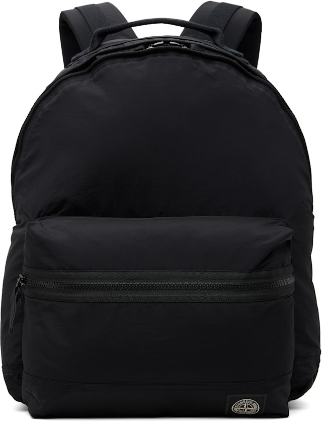 バッグパック/リュック STONE  Nylon Packable Backpack Stone Island: ブラック 9200016 Coated Nylon Metal ECONYL バック