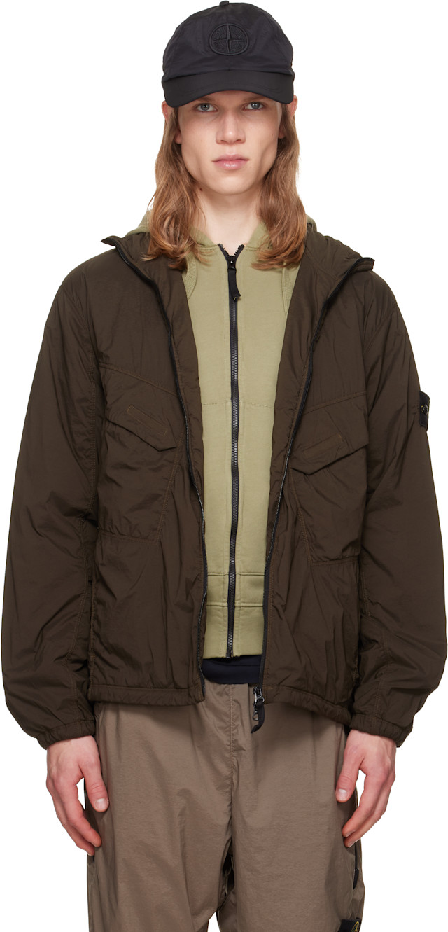 Stone Island: カーキ Q100021 Ultralight Nylon Stretch-TC