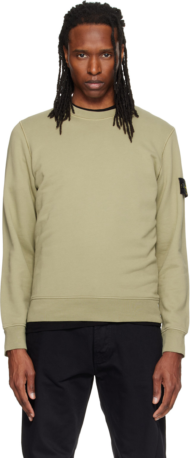 Stone Island: Green 6100060 Organic Cotton Sweatshirt | SSENSE Canada