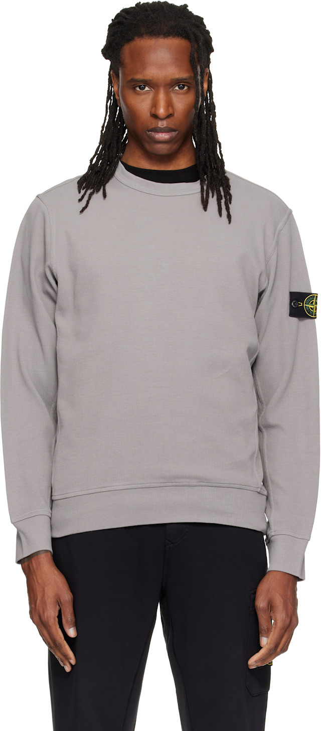 Stone Island: グレー 6100017 Organic Cotton Interlock スウェット