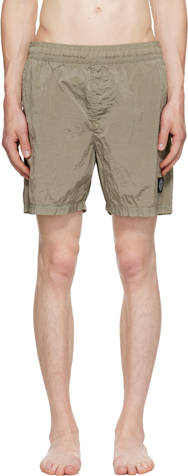 Stone Island: カーキ B100004 Nylon Metal Econyl スイムショーツ