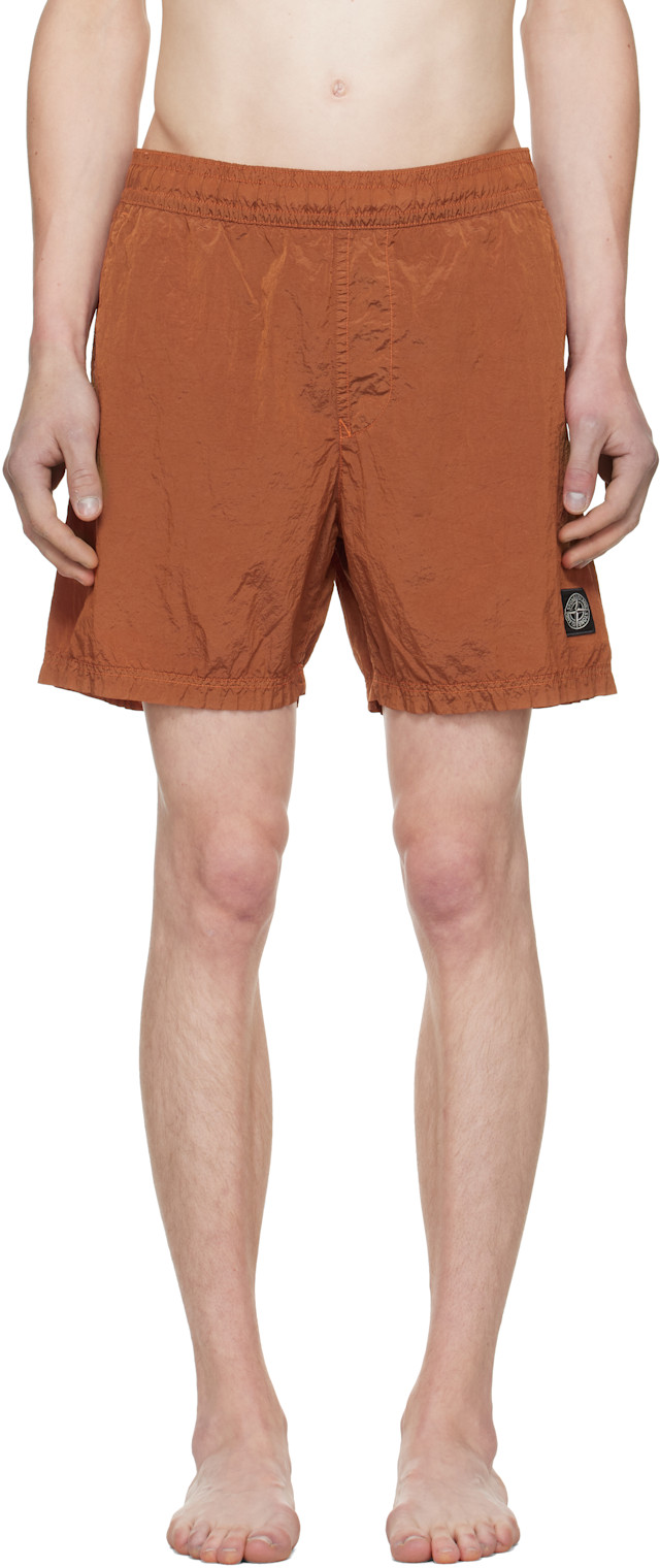 Stone Island: オレンジ B100004 Nylon Metal Econyl スイムショーツ