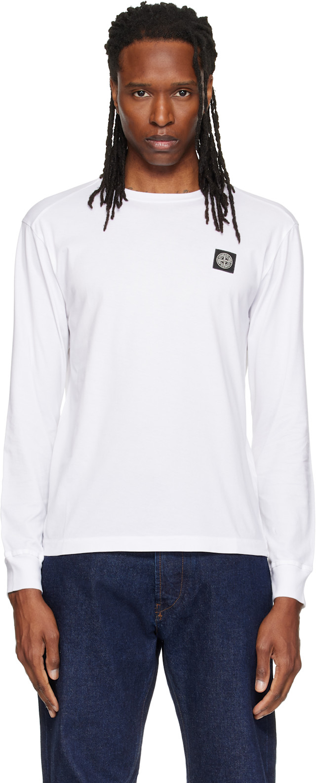 Stone Island: ホワイト 2100031 60/2 Cotton Jersey Tシャツ | SSENSE