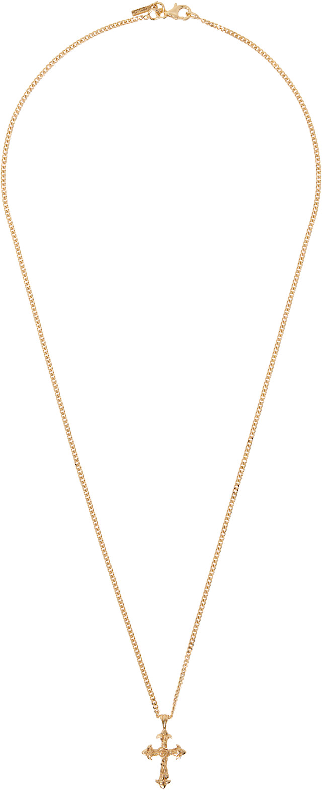 Emanuele Bicocchi: Small Rose Cross Necklace | SSENSE