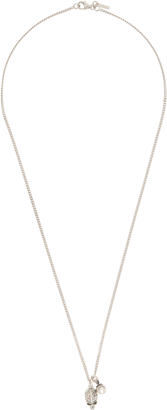 Emanuele Bicocchi: Pearl Skull Necklace | SSENSE