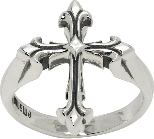 f*0様 Emanuele Bicocchi ビコッキ 指輪シルバー 23～24 Emanuele Bicocchi: Fleury Cross Ring | SSENSE