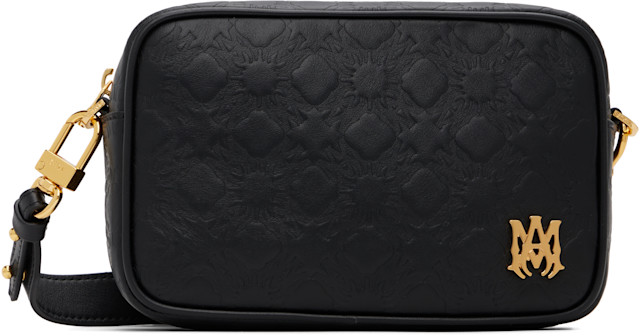 AMIRI: Black MA Quad Leather Camera Bag | SSENSE