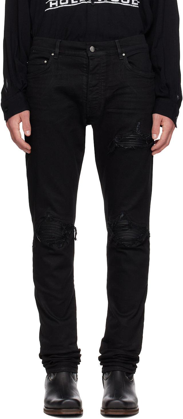 AMIRI: Black Waxed MX1 Jeans | SSENSE