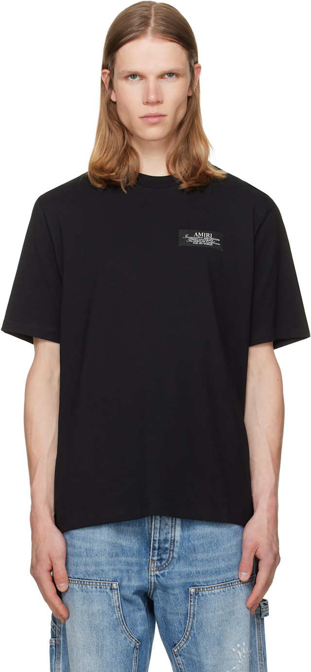 AMIRI: Black 'AMIRI Spirit' T-shirt | SSENSE