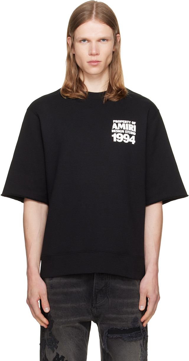 AMIRI: Black 'AMIRI 1994' Cutoff Crew T-shirt | SSENSE